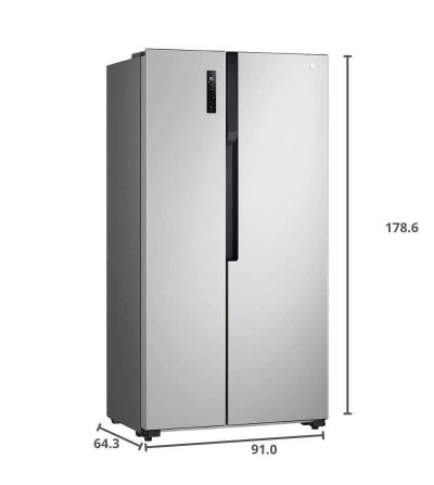 REFRIGERADORA LG GS51BPP SIDE 508LT CROMA