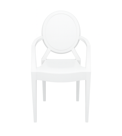 SILLA ART GHOST CON BRAZO BLANCO