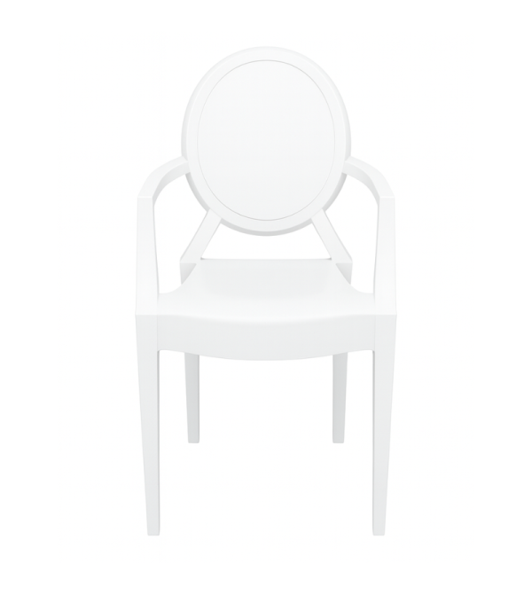 SILLA ART GHOST CON BRAZO BLANCO