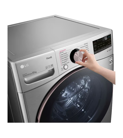 LAVADORA LG WM22VV2S6BR CARGA FRONTAL 22KG SILVER