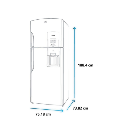 REFRIGERADORA MABE RMS510IBBQX0 C/DISPENSADOR 542LT CROMA 