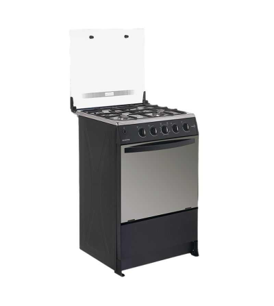 COCINA ECOLINE LUNA CON TAPA 4Q 24" NEGRA 