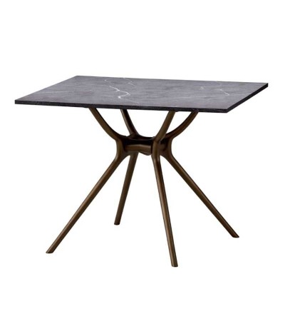 MESA PICA ART RIO PLÁSTICO 80×80 CM CUADRADA GRIS