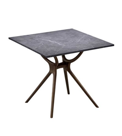 MESA PICA ART RIO PLÁSTICO 80×80 CM CUADRADA GRIS