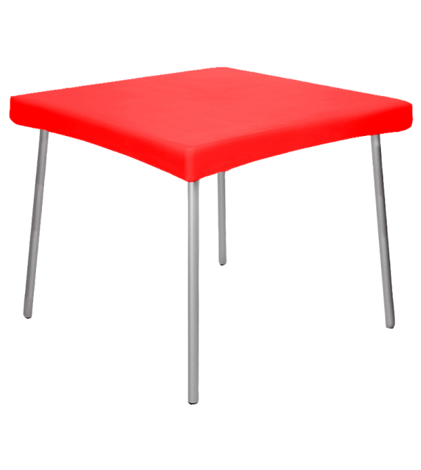 MESA PICA STYLE CUADRADO  ROJA