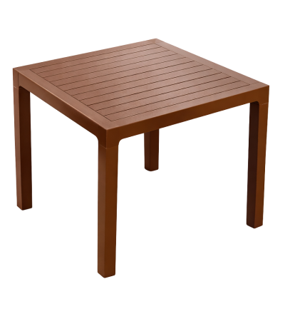 MESA PICA MADEIRA CUADRADA CAFE MADEIRA