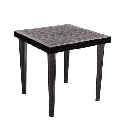 MESA PICA MADEIRA GLAMOUR CUADRADA CAFE 