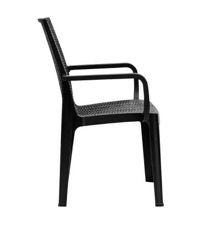 SILLA PICA RATAN CORSA CON BRAZO CAFE