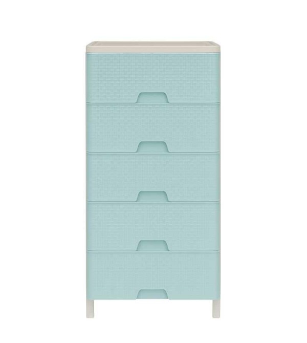 CAJONERA PICA YUTE MENTA C/BEIGE 5 PISOS