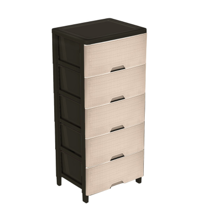 CAJONERA PICA YUTE CREMA 5 PISOS 