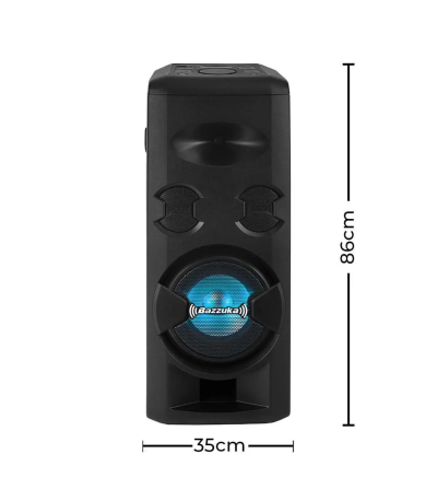 PARLANTE BAZZUKA K108-N CON MICROFONO NEGRO