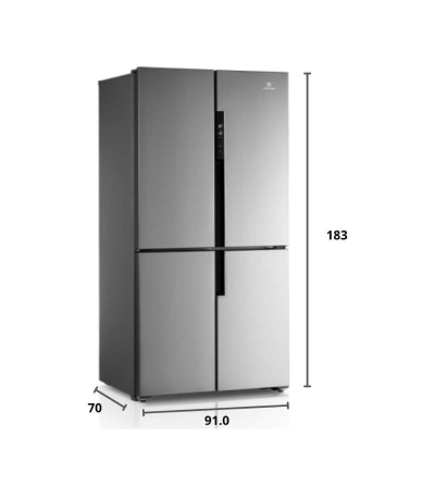 REFRIGERADORA INDURAMA RI-870I SIDE DOOR 619 LT CROMA