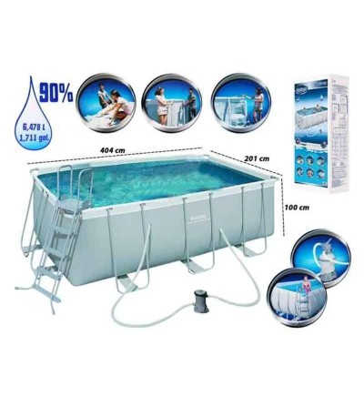 PISCINA BESTWAY 56426/56660 RECTANGULAR CON ESCALERA (4.04*2.01*1.00 M)