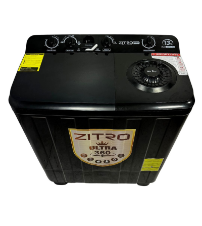 LAVADORA ZITRO ULTRA 360  MANUAL 13KG NEGRO