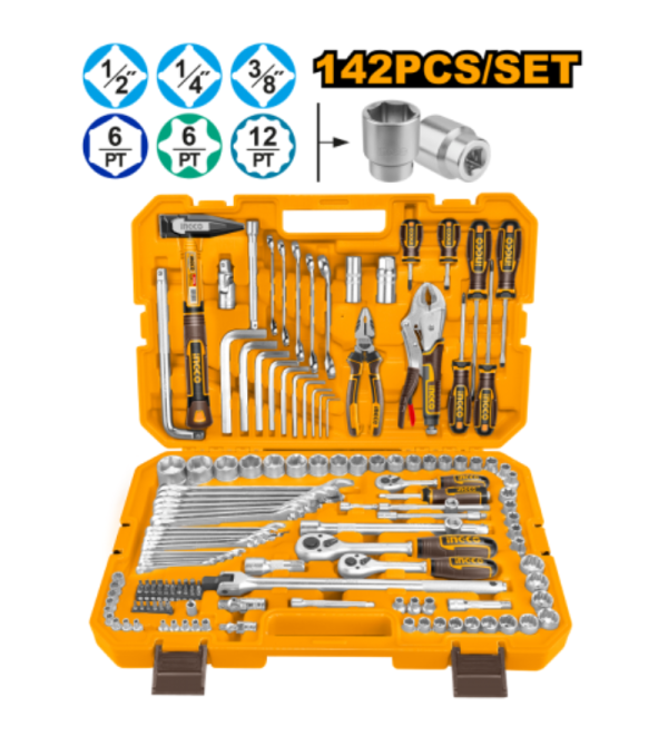 JUEGO DE HERRAMIENTAS INGCO HKTHP21421 142PCS