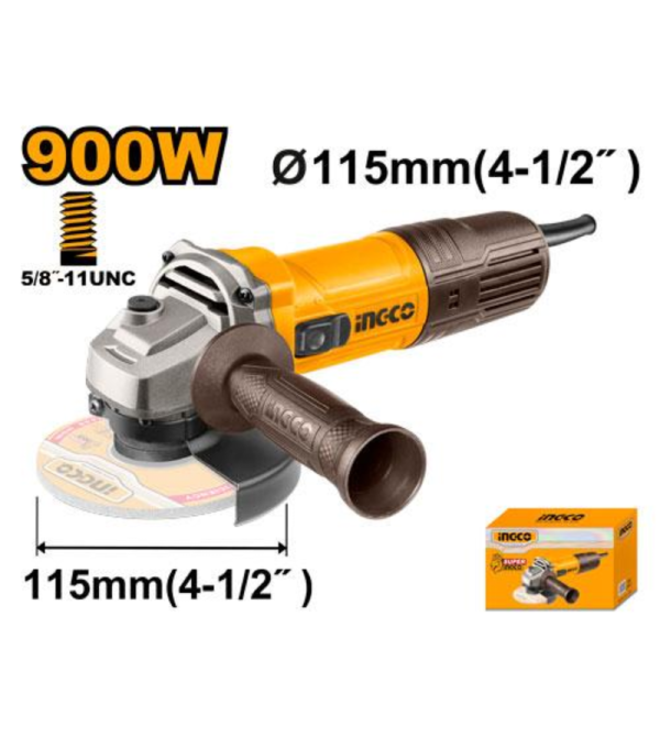 AMOLADORA ANGULAR INGCO 4-1/2" 900W 12000RPM