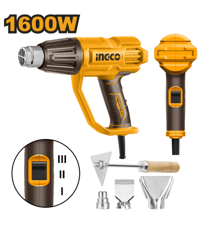 PISTOLA DE CALOR INGCO UHG160078 50/450/550° 1600W