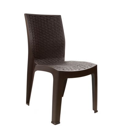 SILLA PICA RATAN CORSA SIN BRAZO CAFE