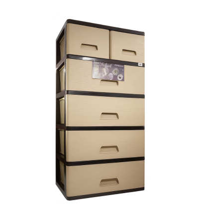 CAJONERA CONSUPLAST RATAN DUPLEX 5 NIVELES
