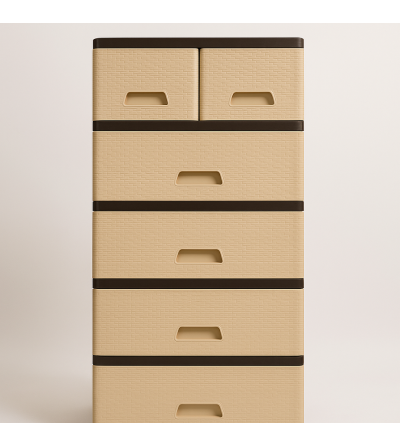 CAJONERA CONSUPLAST RATAN DUPLEX 5 NIVELES