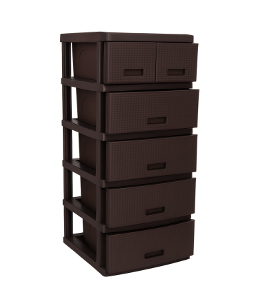 CAJONERA CONSUPLAST RATAN DUPLEX 5 NIVELES