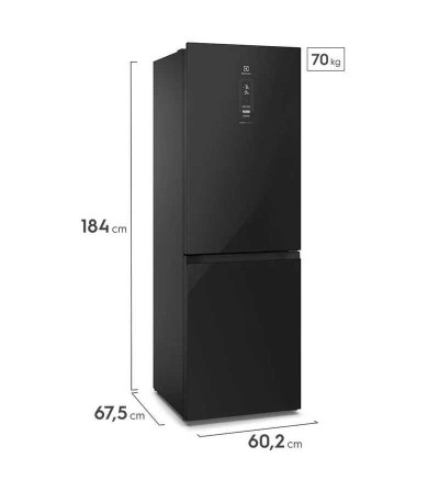 REFRIGERADORA ELECTROLUX ERBB32N6HXB 322LT NEGRO