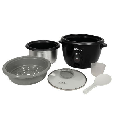 OLLA ARROCERA CON VAPORERA UMCO 0647 1.8L NEGRA