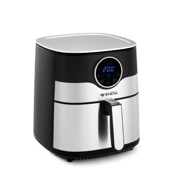 FREIDORA AIRE INNOVA IN-AIR FRIER DF 568 TOUCH INOXIDABLE 8LT NEGRO-PLATEADO