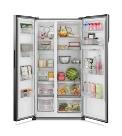 REFRIGERADORA ELECTROLUX ERSA53K6HVB SIDE INVERTER 518LT NEGRO 