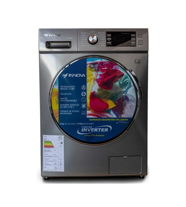 LAVADORA SECADORA INNOVA IN-LAVA-SECA-15-MI FRONTAL