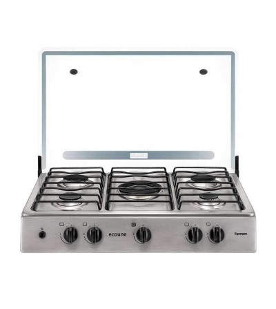 COCINETA ECOLINE RAGAZZA II 5Q PLUS TAPA VIDRIO INOX