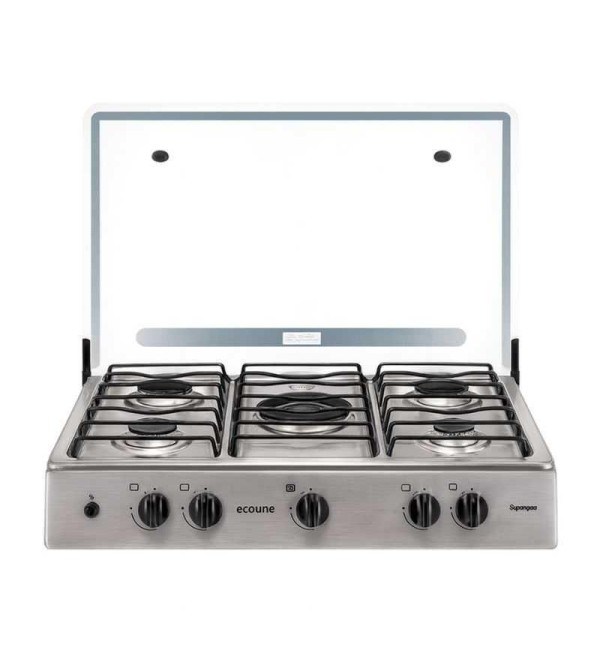 COCINETA ECOLINE RAGAZZA II 5Q PLUS TAPA VIDRIO INOX