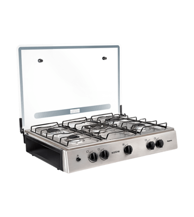 COCINETA ECOLINE RAGAZZA II 5Q PLUS TAPA VIDRIO INOX