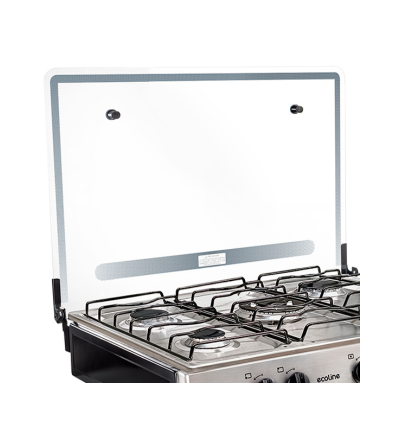 COCINETA ECOLINE RAGAZZA II 5Q PLUS TAPA VIDRIO INOX
