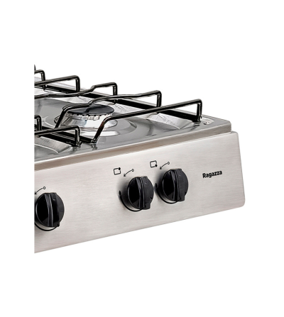 COCINETA ECOLINE RAGAZZA II 5Q PLUS TAPA VIDRIO INOX