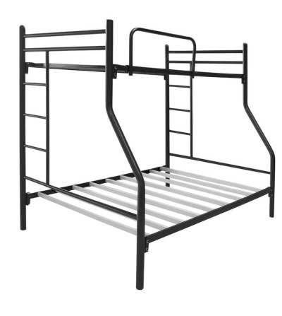 CAMA LITERA EUROFERRO BARI MIXTA 1 1/2 - 2 PZ NEGRO