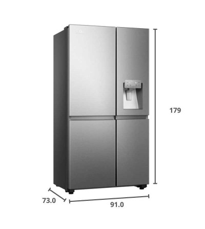REFRIGERADORA INDURAMA RI-790 SIDE BY SIDE 669LT CROMA