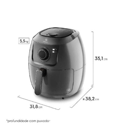 FREIDORA AIRE ELECTROLUX EAF50 5LT NEGRO