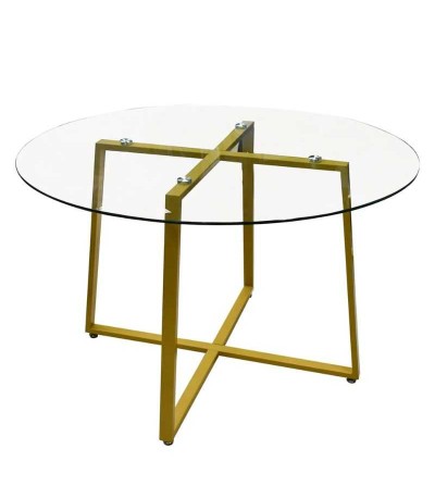 COMEDOR ALESSA VIDRIO 4 SILLAS REF DT8113+DC8114 