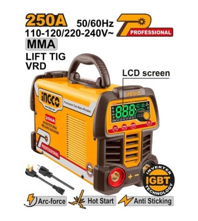 SOLDADORA INGCO ING-UMMA25069 INVERTER MMA/TIG LIFT - VRD 250A