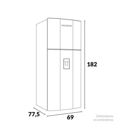 REFRIGERADORA CHALLENGER 568B TOUCH 470LT CROMA 