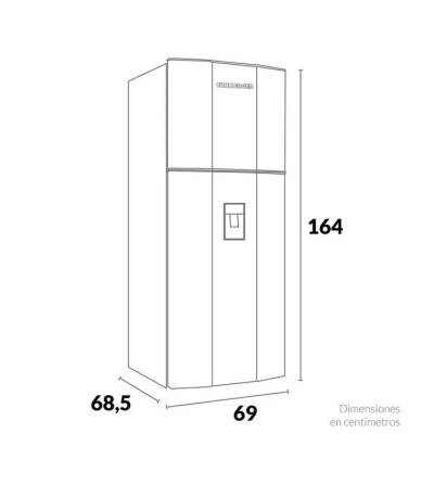 REFRIGERADORA CHALLENGER CR428B 370LT CROMA 