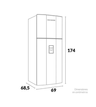 REFRIGERADORA CHALLENGER CR498 390LT CROMA