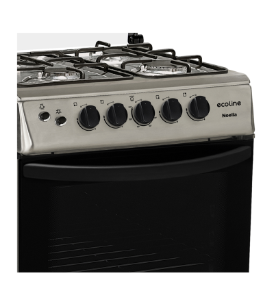 COCINA ECOLINE NOELIA 4Q CROMA INOX 