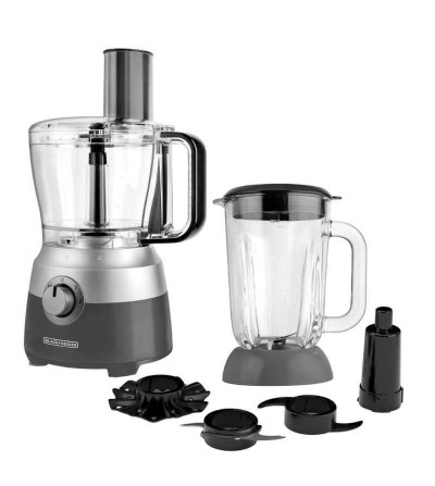 LICUADORA BLACK DECKER FP5501 CON PROCESADOR 600W GRIS PLATEADO