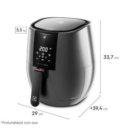 FREIDORA AIRE ELECTROLUX EAF20 DIGITAL 3.2LT GRIS OSCURO