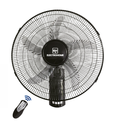 VENTILADOR ELECTROHOME WF-1805R PARED/CONTROL NEGRO 18"