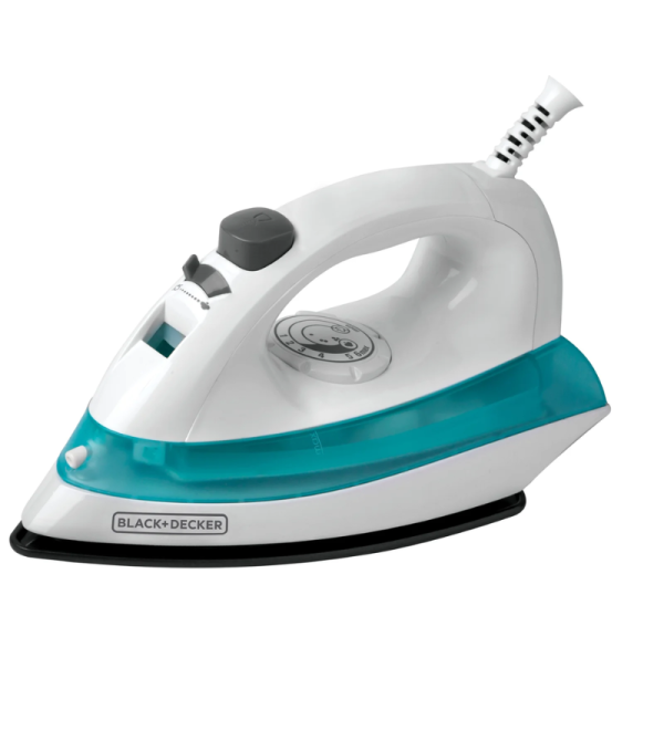 PLANCHA BLACK DECKER IRBD100 CON VAPOR 1100W BLANCO-TURQUEZA