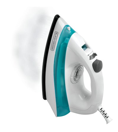PLANCHA BLACK DECKER IRBD100 CON VAPOR 1100W BLANCO-TURQUEZA