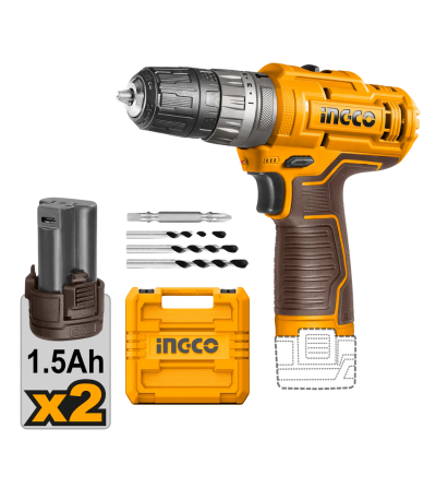 TALADRO INGCO CIDLI12202 INALAMBRICO 3/8" 12V 